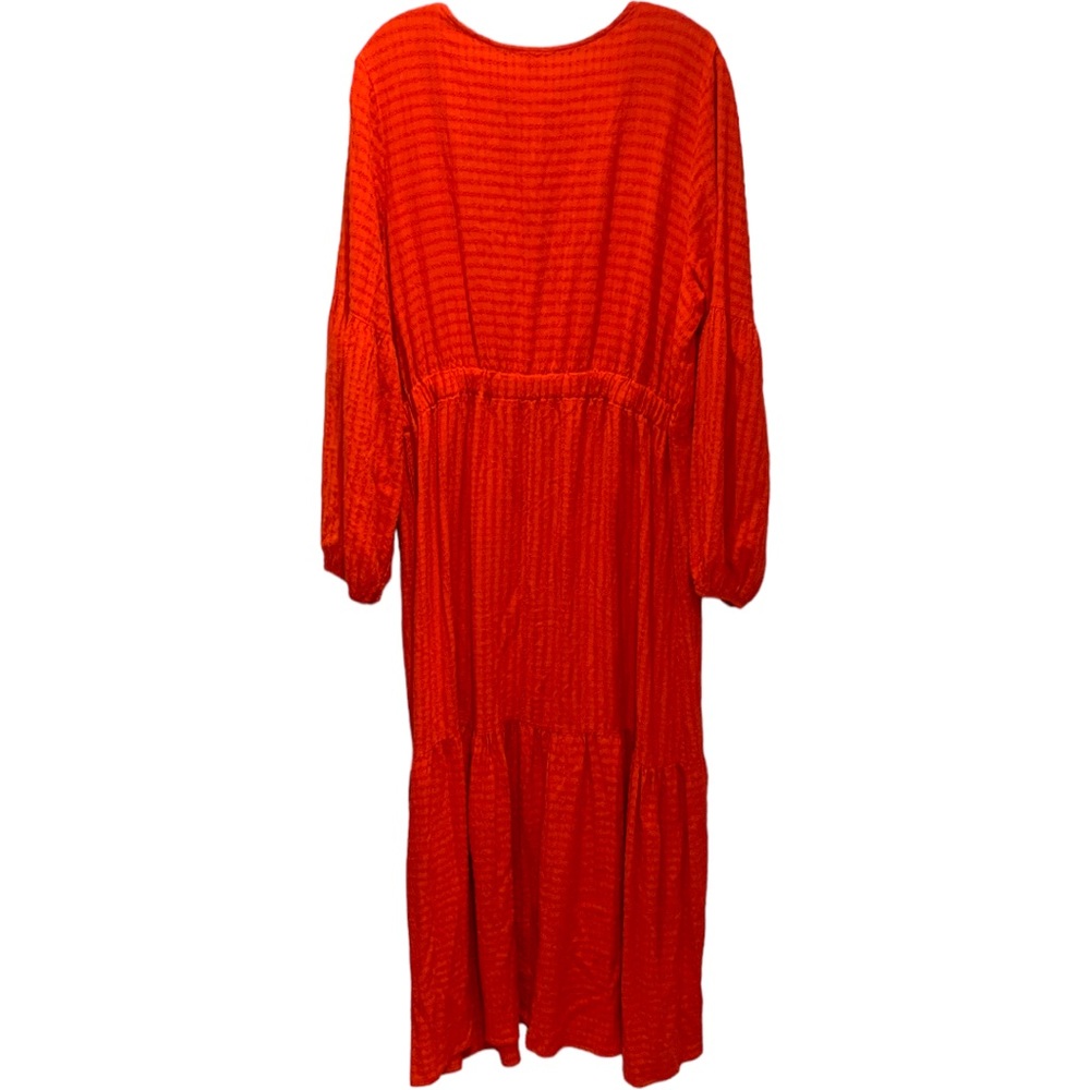 Anthropologie Red Maxi Dress with Balloon Sleeves - Picture 5 of 6